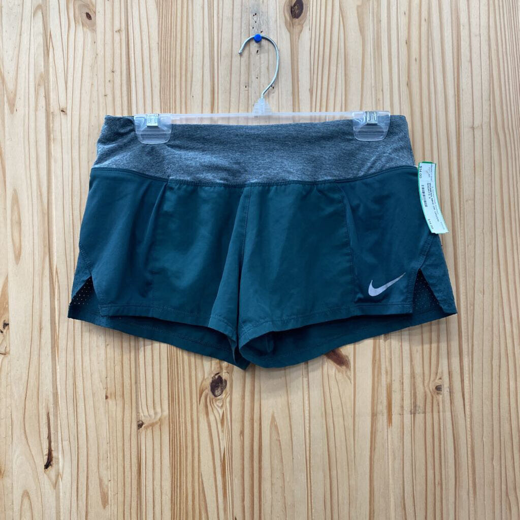 WOMENS NIKE DK GREEN SHORTS S