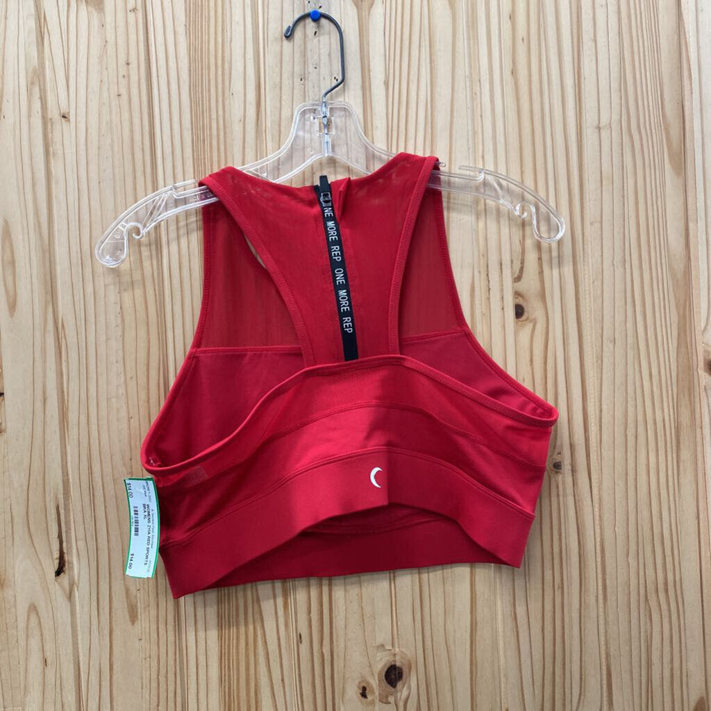 WOMENS ZYIA RED SPORTS BRA XL