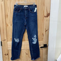 WOMENS KANCAN DK DENIM DIST. JEANS 7