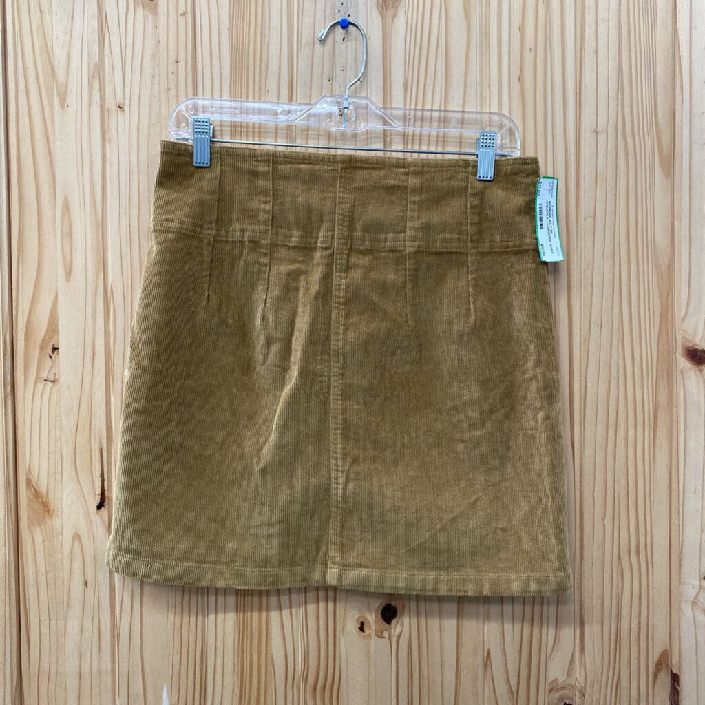 WOMENS JOLT DK CHESTNUT CORDUORY SKIRT M NWT