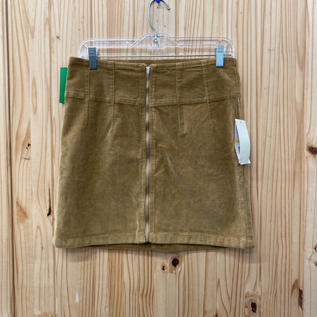WOMENS JOLT DK CHESTNUT CORDUORY SKIRT M NWT
