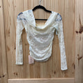 WOMENS SHEIN BAE IVORY LACE TOP M NWT