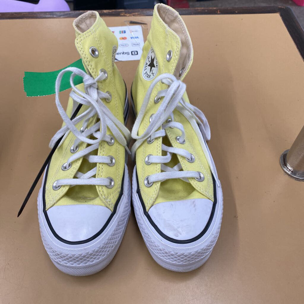 WOMENS CONVERSE SHOES NEON YELLOW/WHITE 6
