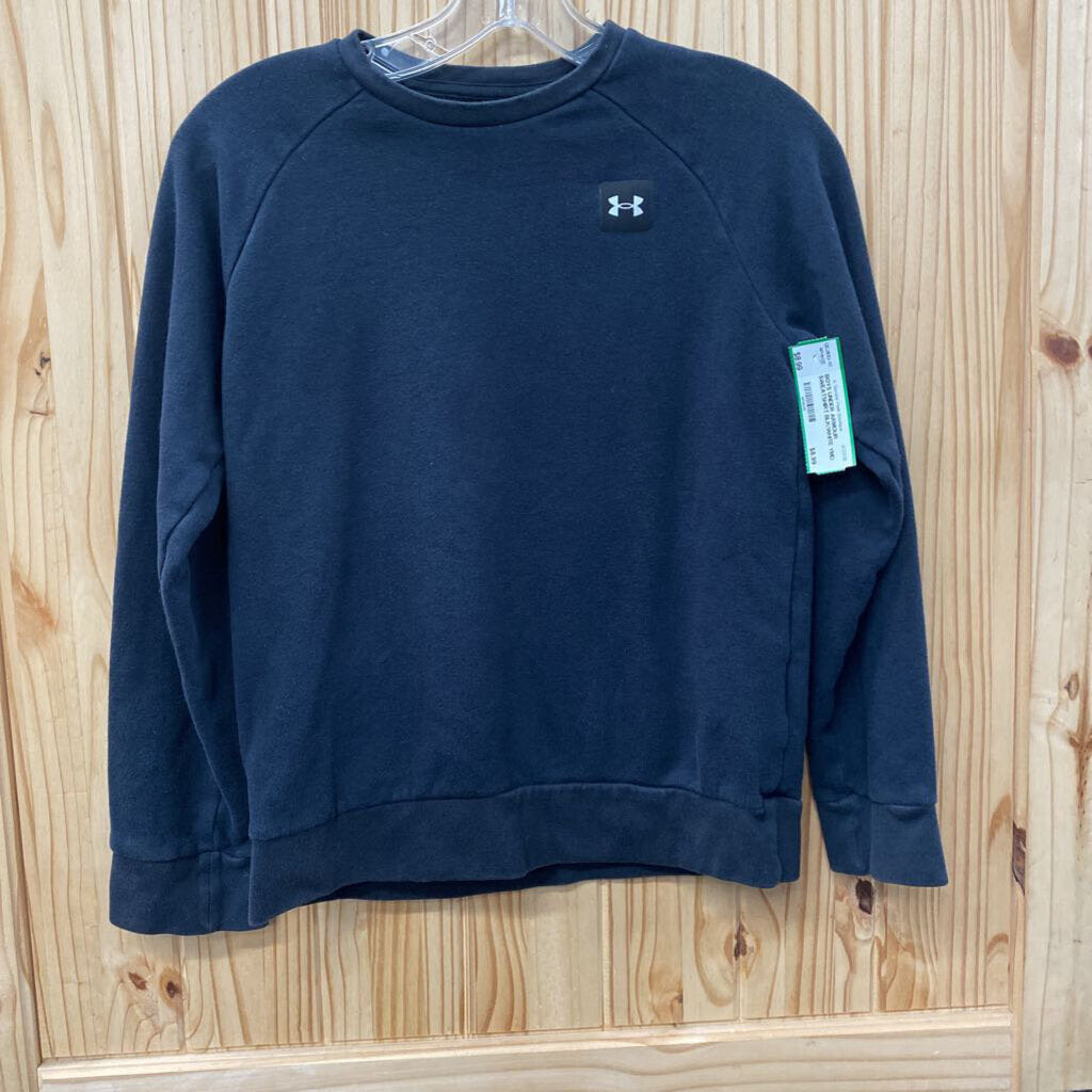 BOYS UNDER ARMOUR SWEATSHIRT BLK/WHITE YMD 10