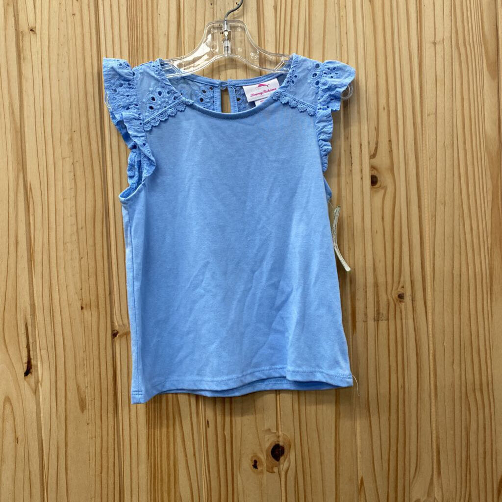 GIRLS TOMMY BAHAMA LT BLUE SL TOP 5/6