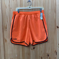 WOMENS UNDER ARMOUR SHORTS ORANGE/BLK L