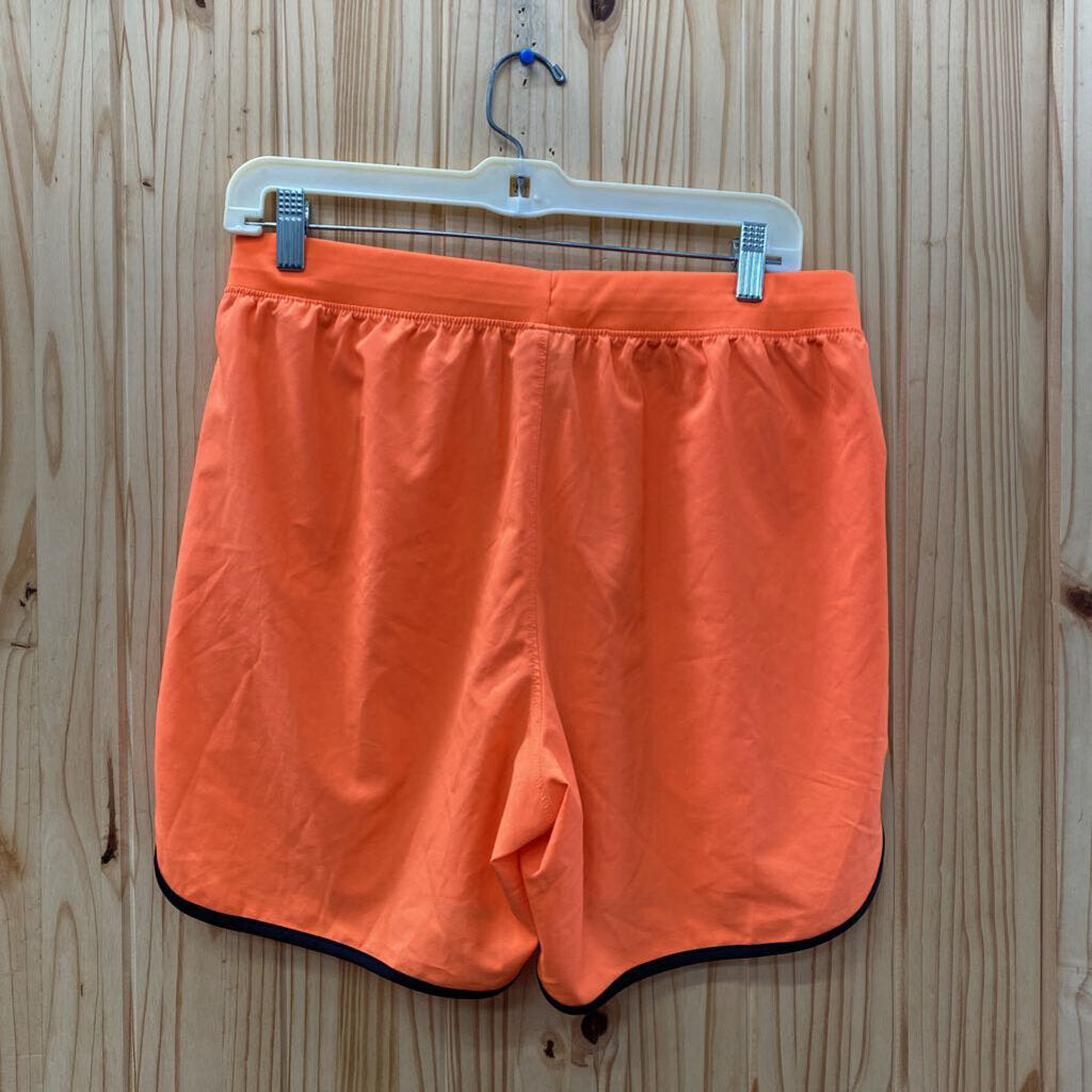 WOMENS UNDER ARMOUR SHORTS ORANGE/BLK L