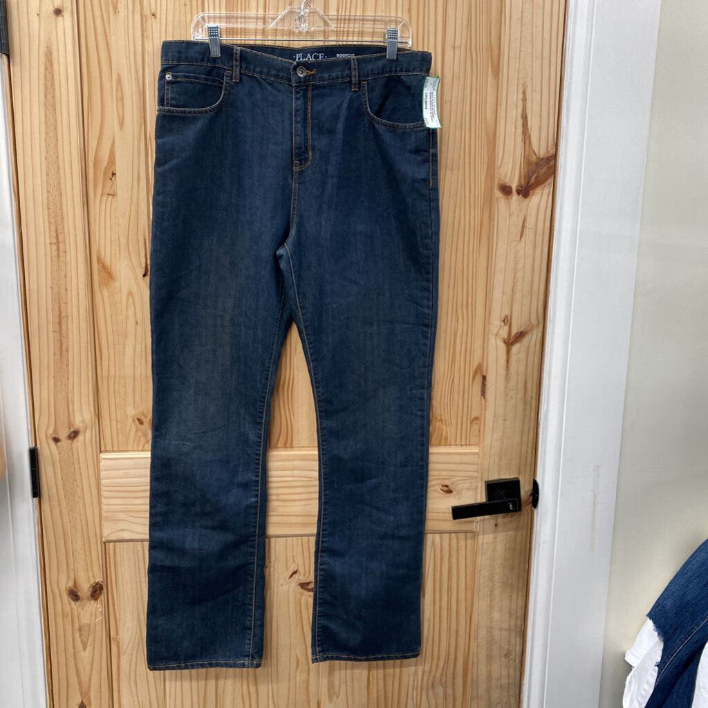 BOYS PLACE DK DENIM JEANS BOOTCUT 20 HUSKY NWT