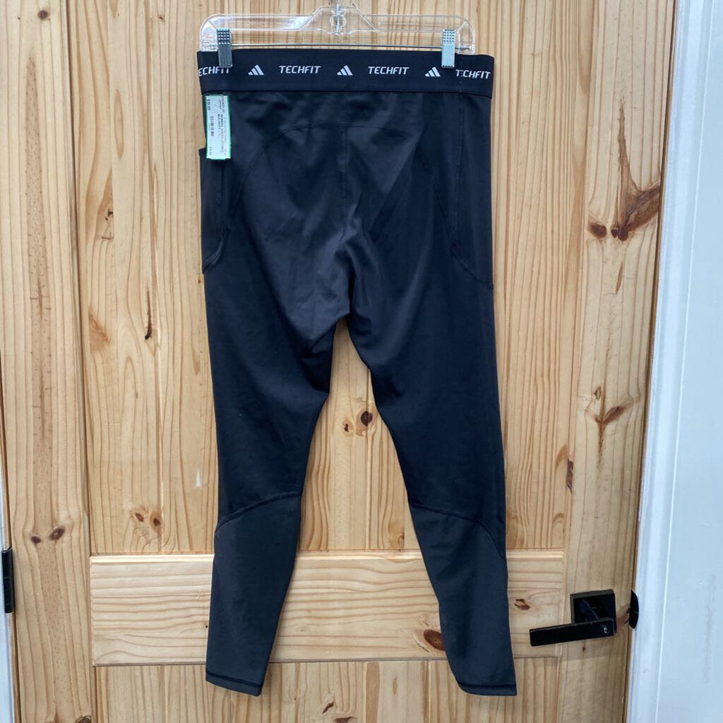 WOMENS ADIDAS LEGGINGS BLK/WHITE L/XL