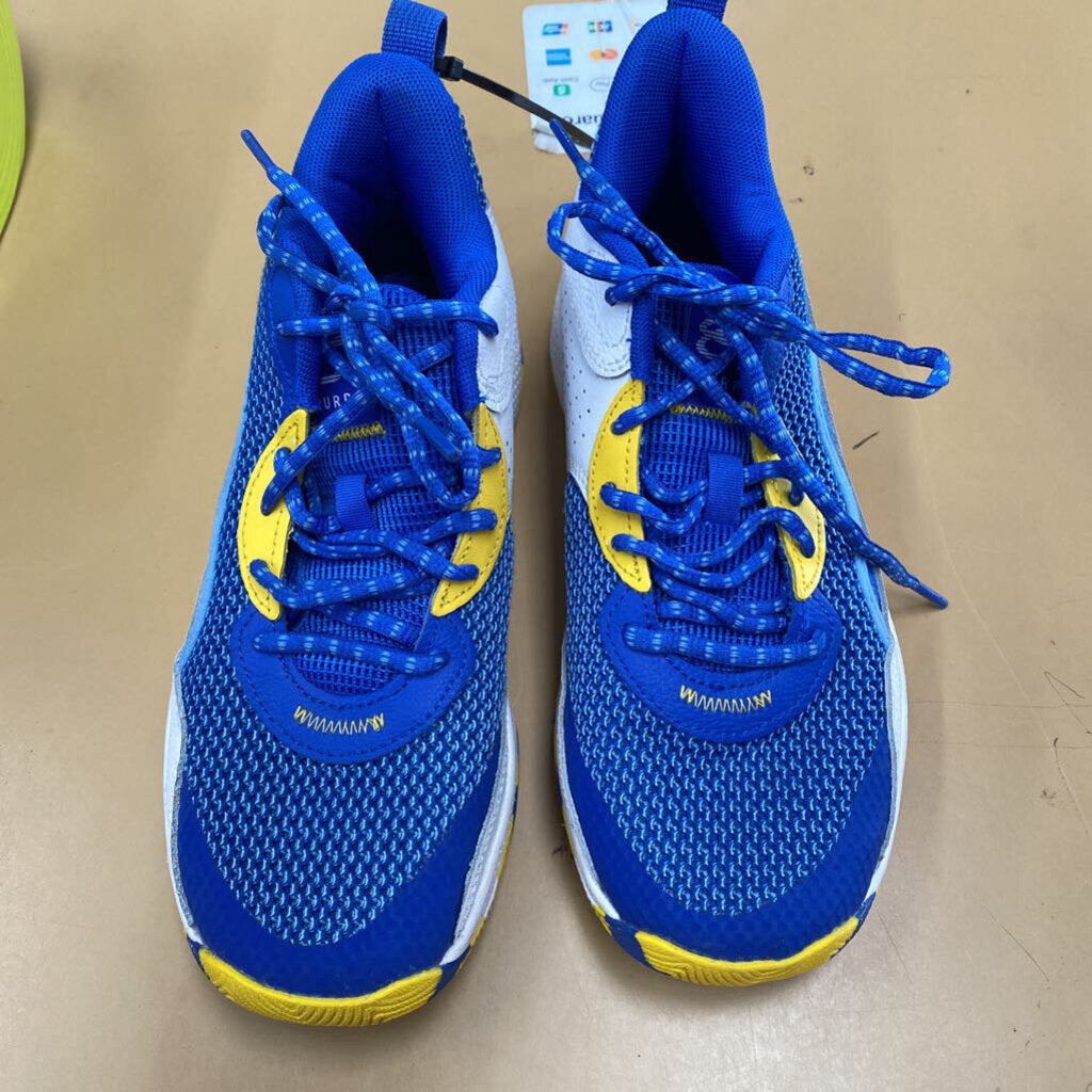 BOYS UNDER ARMOUR CURRY YELLOW/WHITE/BLUE 5Y