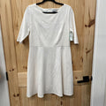 WOMENS HALSTON CREAM CASUAL DRESS 12