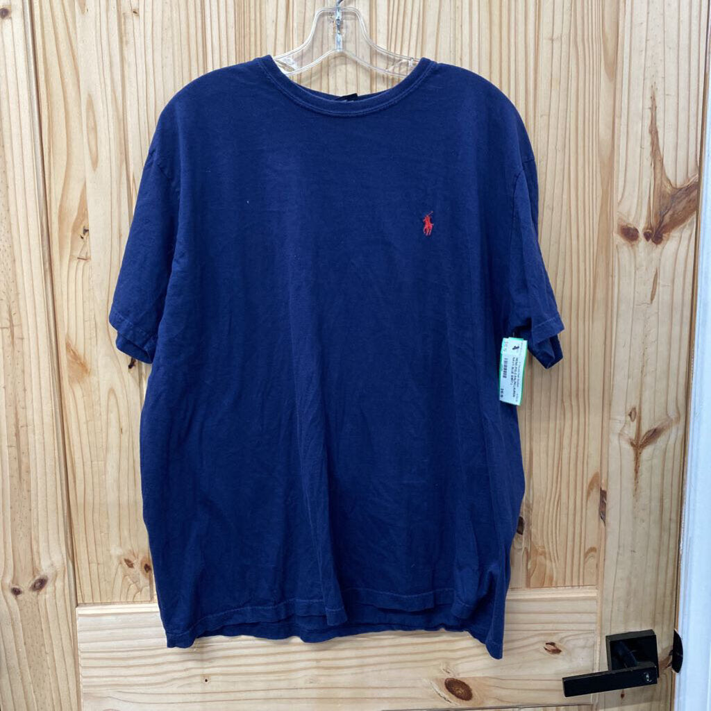 MENS POLO RALPH LAUREN NAVY BLUE SHIRT L