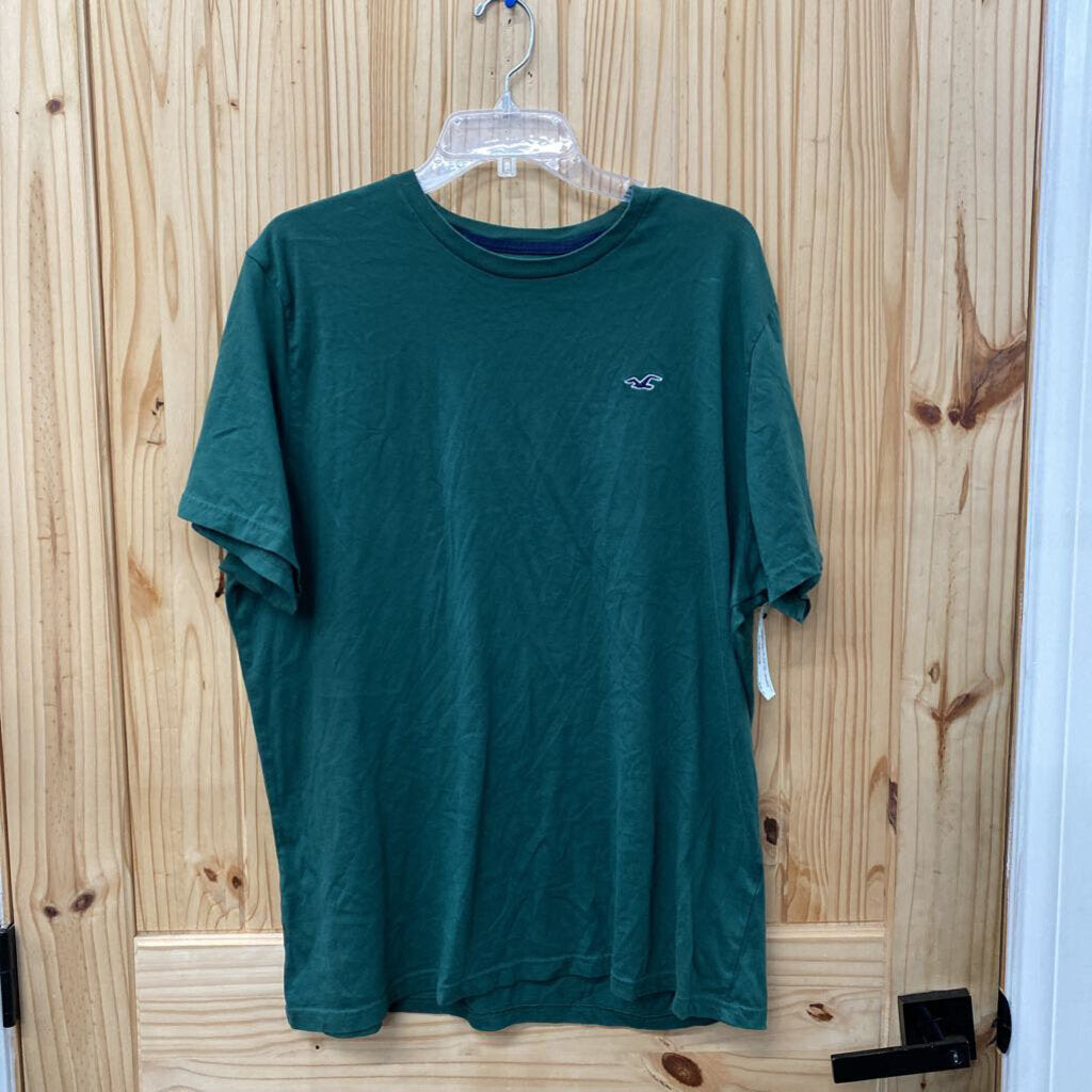 MENS HOLLISTER DK GREEN SHIRT XXL
