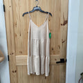 WOMENS SHEIN VCAY TAUPE SSL DRESS 0XL NWT