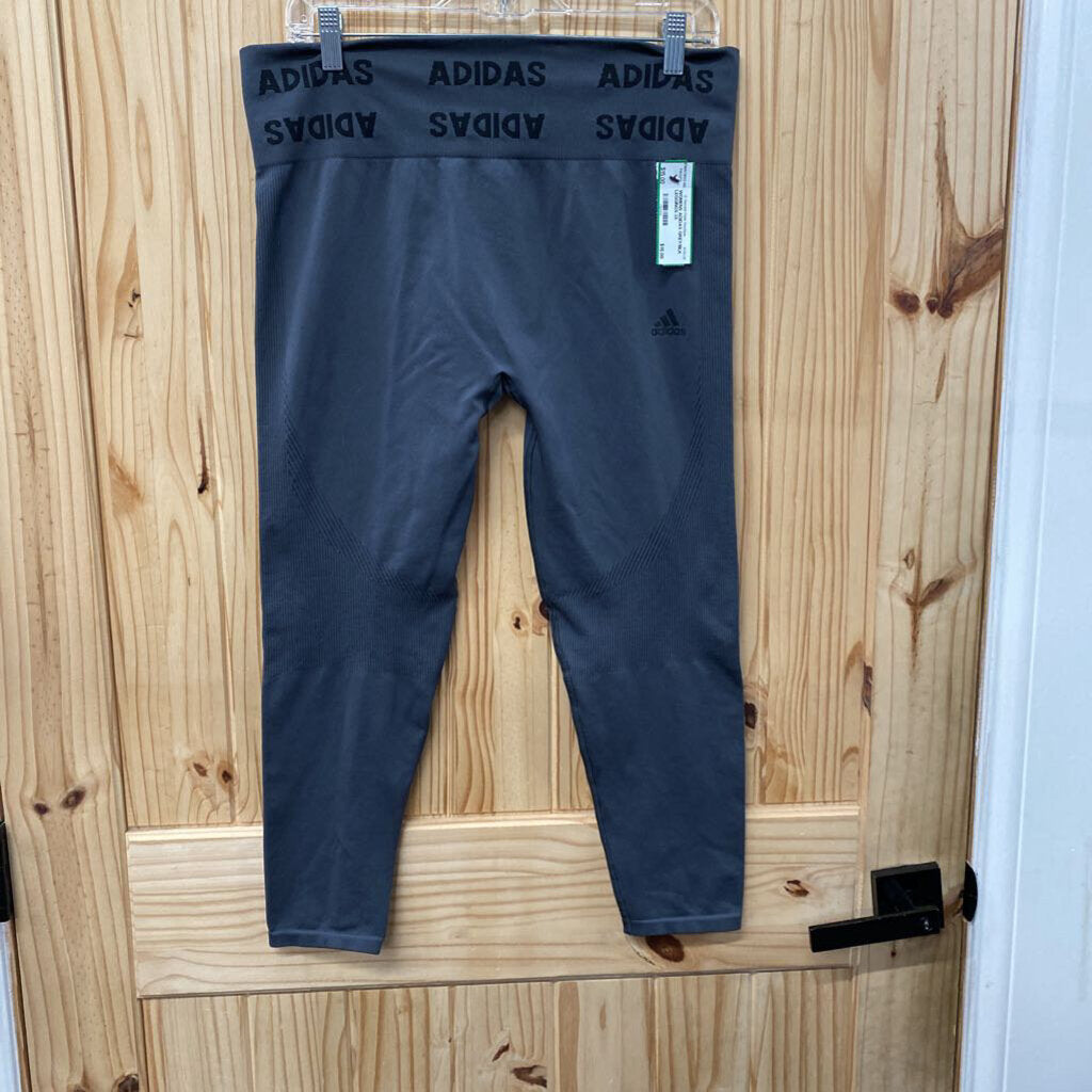 WOMENS ADIDAS GREY/BLK LEGGINGS 3X