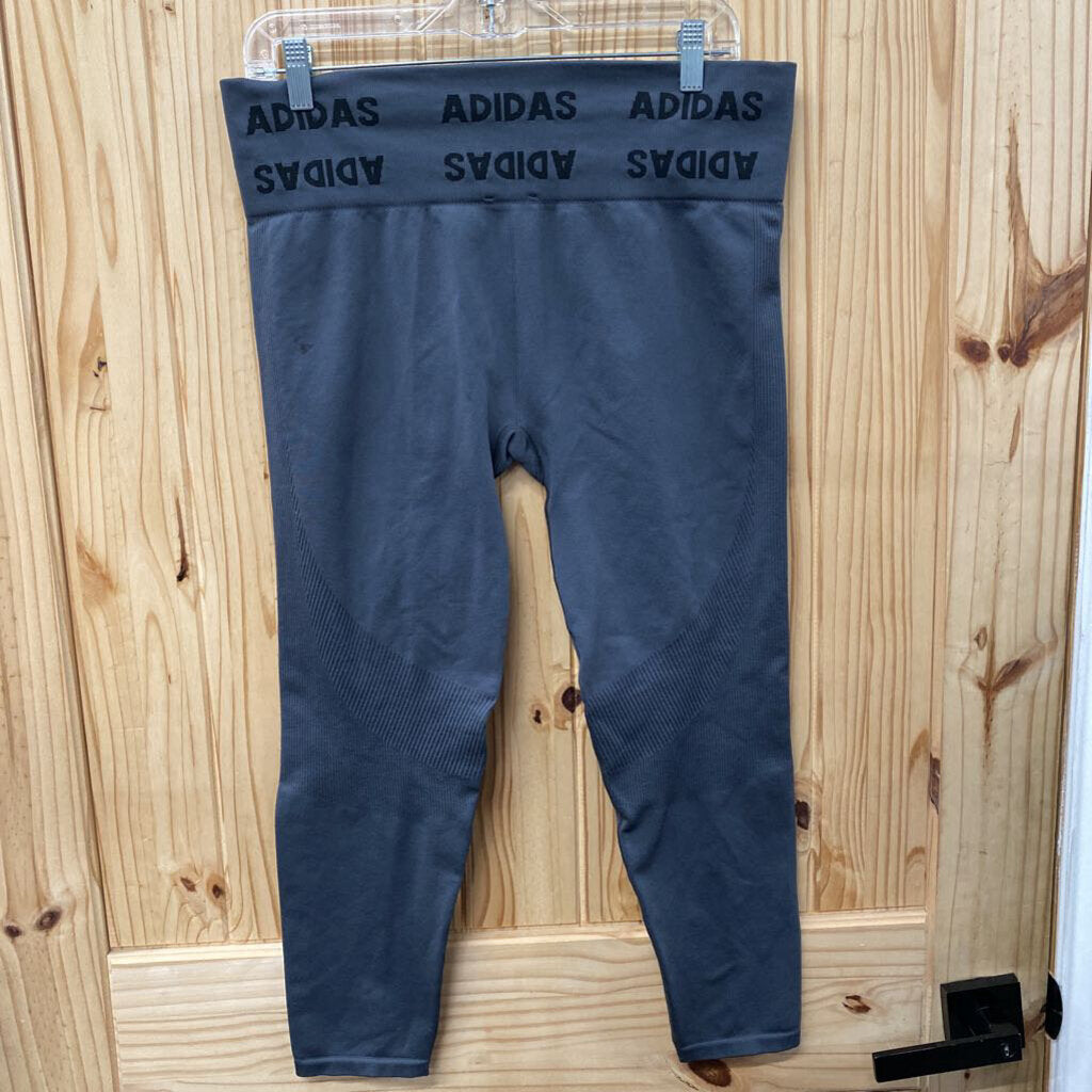 WOMENS ADIDAS GREY/BLK LEGGINGS 3X