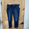 WOMENS EDGELY DK DENIM DIST. JEANS 16W