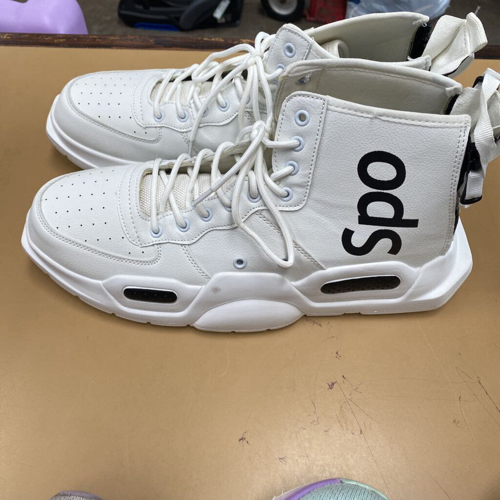 MENS SPO WHITE/BLK SHOES 47