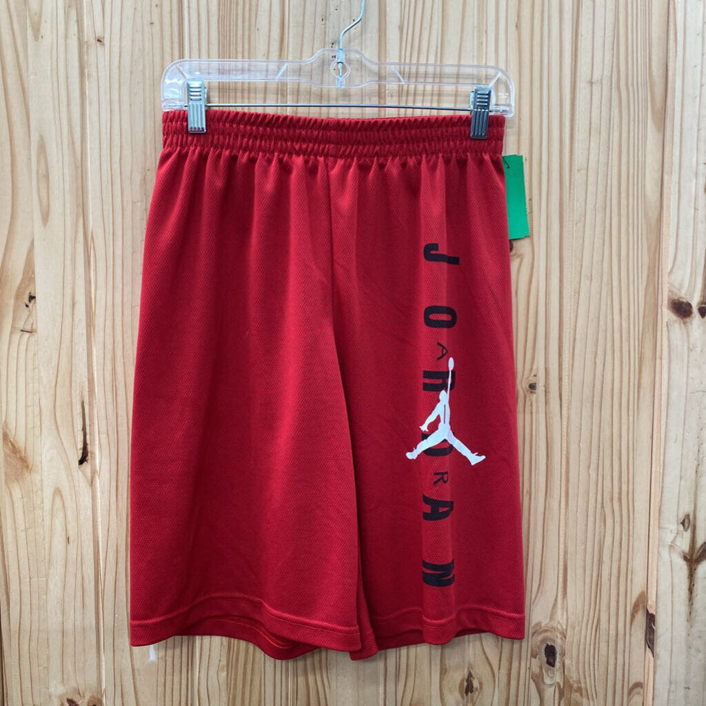 BOYS JORDAN SHORTS RED/BLK XL 13/15