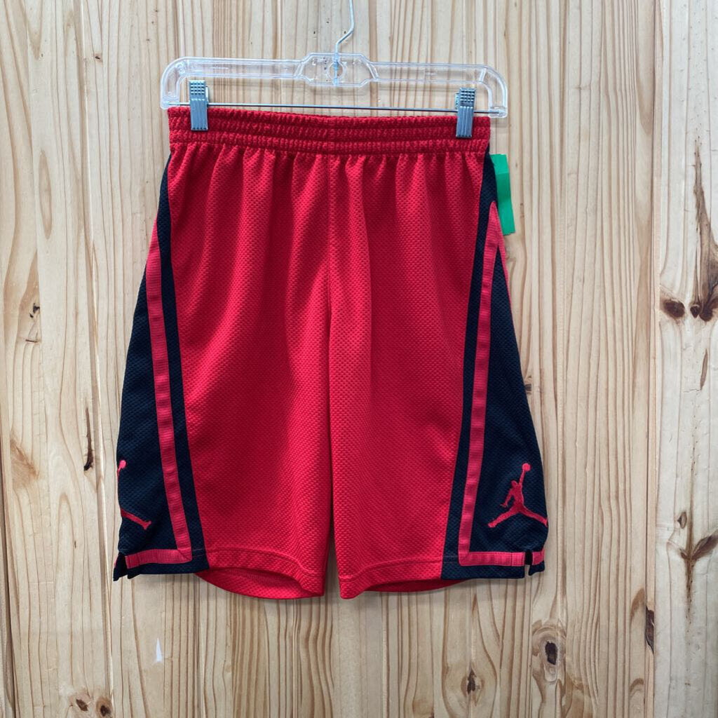 BOYS JORDAN SHORTS RED/BLK L 12/13