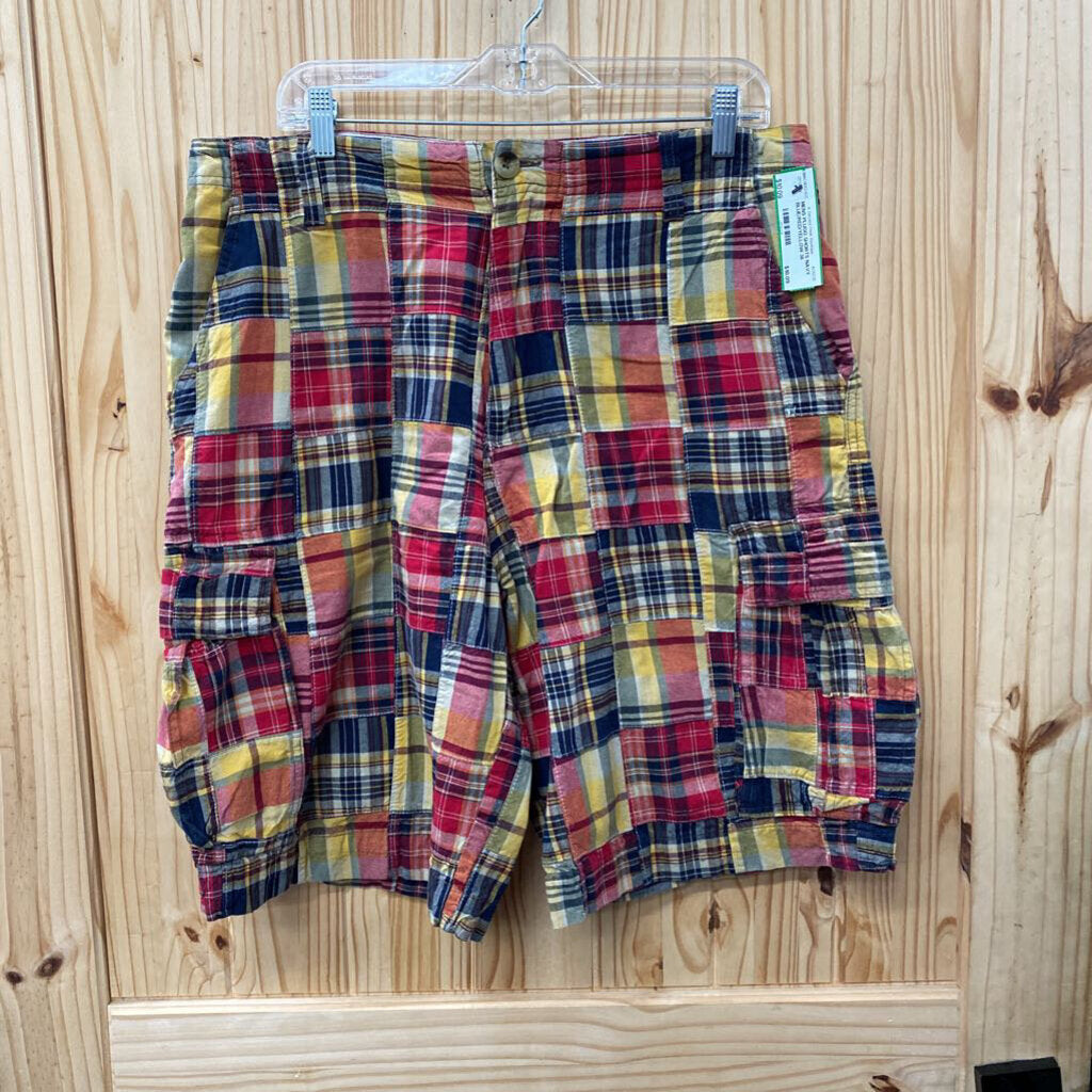 MENS PLUGG SHORTS NAVY BLUE/RED/YELLOW 36