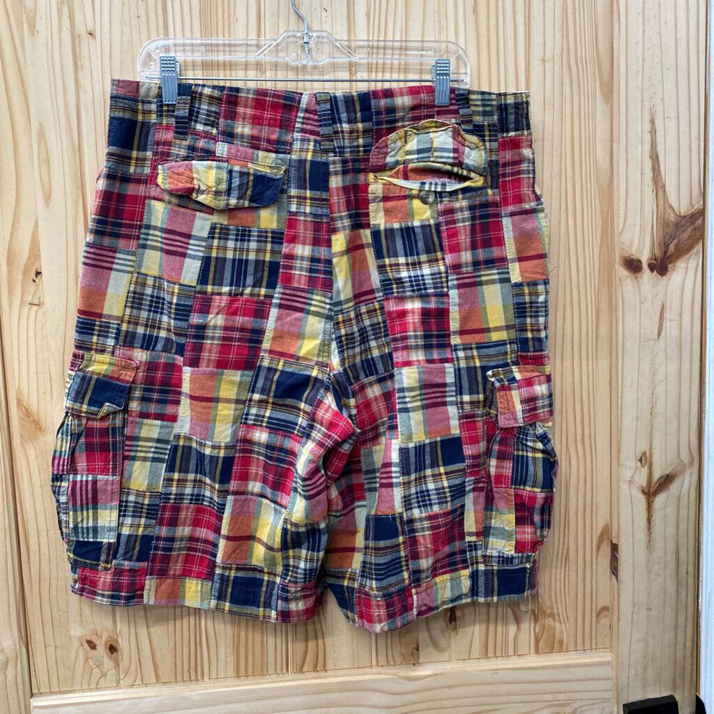 MENS PLUGG SHORTS NAVY BLUE/RED/YELLOW 36