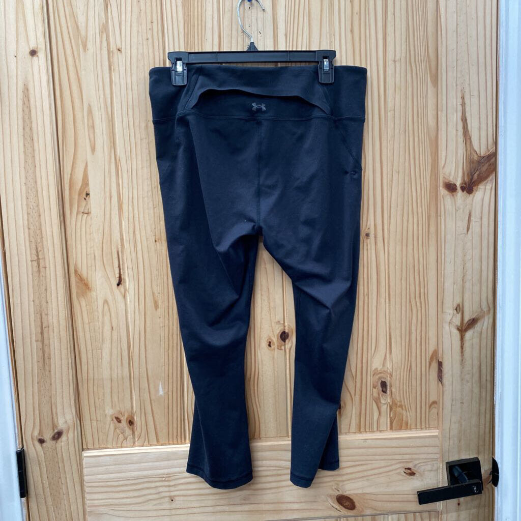 WOMENS UNDER ARMOUR BLK LEGGINGS L