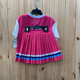GIRLS CHAMPION 2PC SET DK PINK/WHITE/SKY BLUE 4T