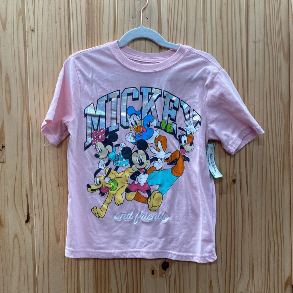 GIRLS MICKEY MOUSE & FRIENDS SHIRT PINK S 5/6