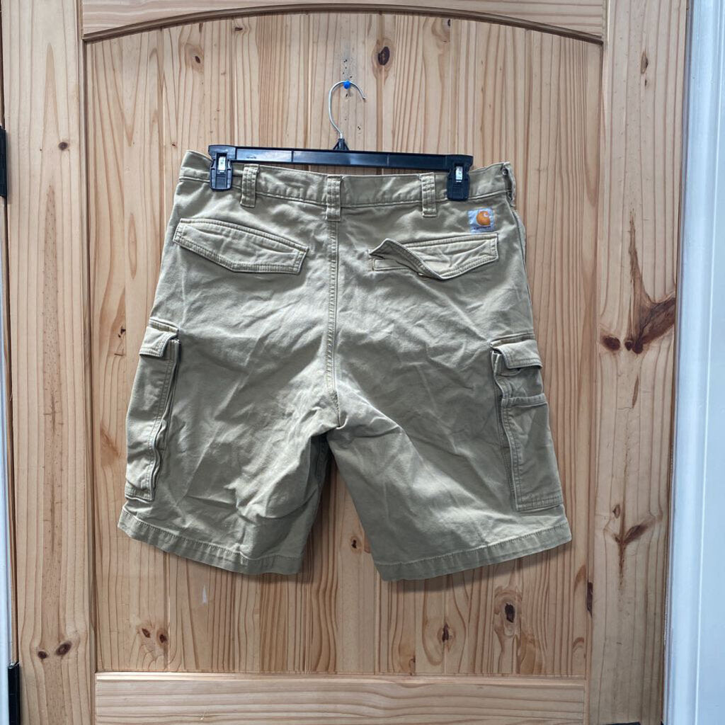 MENS CARHARTT TAN CARGO SHORTS 36