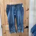 WOMENS EST. 1946 DENIM JEANS W/FRINGE 18W