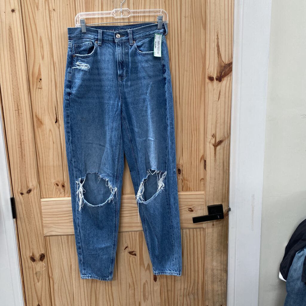 WOMENS AMERICAN EAGLE DENIM DIST. JEANS 4 LONG