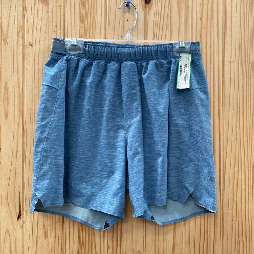 MENS LULULEMON SHORTS TEAL (LINER CUT OUT)