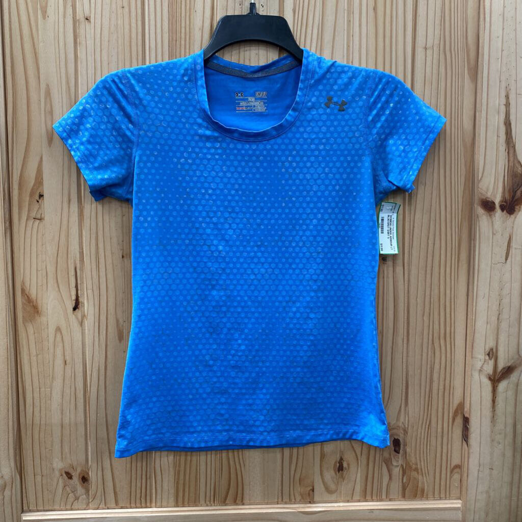 WOMENS UNDER ARMOUR LT BLUE/GREY SHIRT S