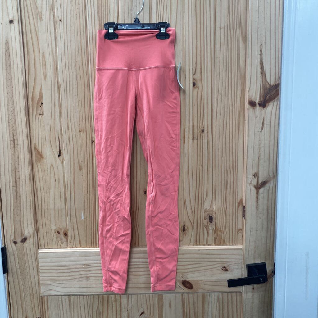 WOMENS LULULEMON CORAL LEGGINGS 0