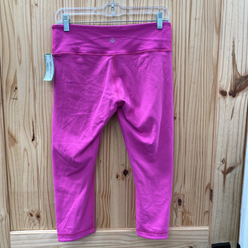 WOMENS LULULEMON PINK CAPRI LEGGINGS 8