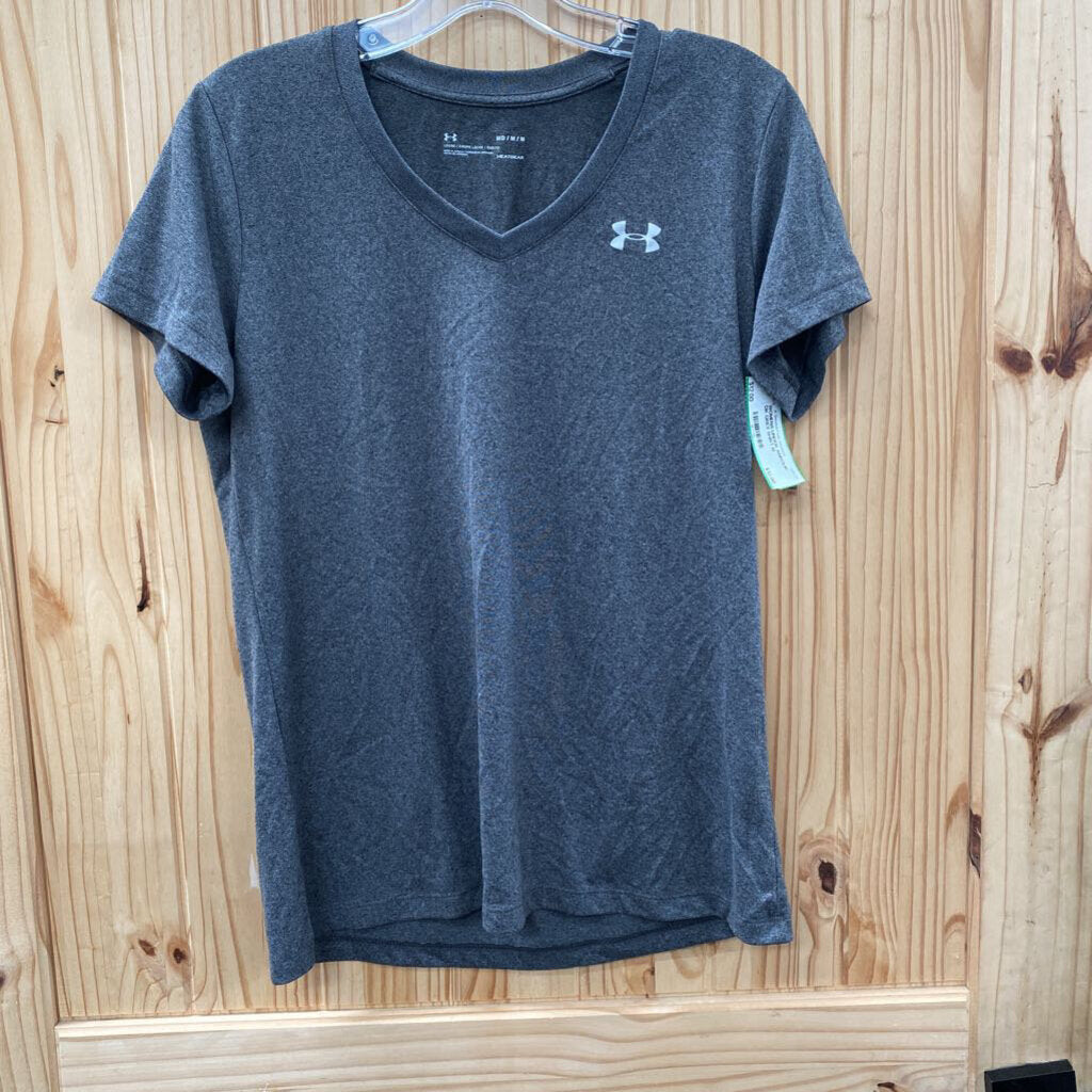 WOMENS UNDER AMROUR DK GREY SHIRT M