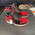 WOMENS NIKE AIR JORDAN RED/BLK HIGH TOPS