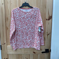 WOMENS CROFT & BARROW RED/WHITE LS SHIRT 3X