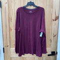 WOMENS CROFT & BARROW LS WINE SHIRT 3X