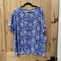 WOMENS CROFT & BARROW BLUE/WHITE SHIRT 3X