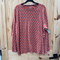 WOMENS CROFT & BARROW RUST LS SHIRT 3X