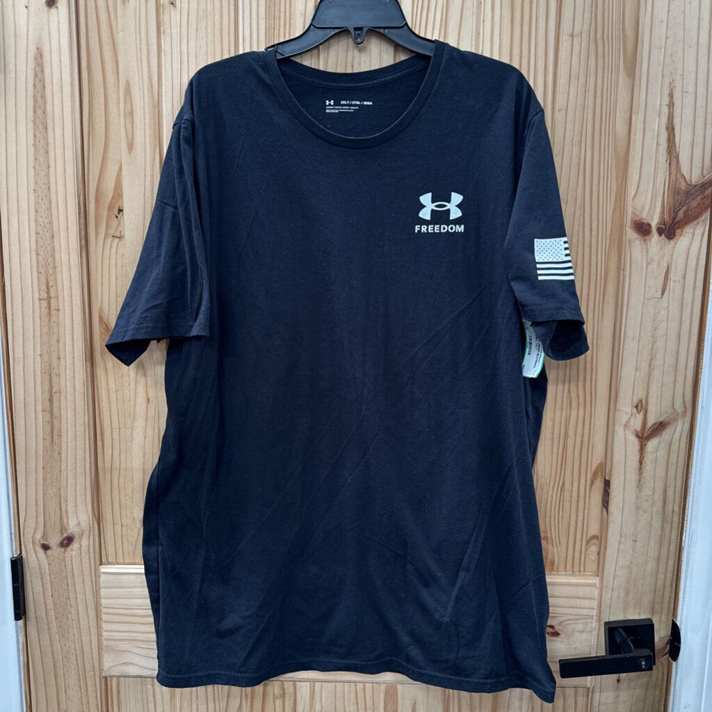 MENS UNDER BLK/WHITE SHIRT 2XLT