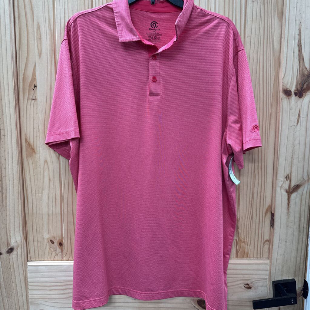 MENS CHAMPION DK PINK POLO SHIRT XXL