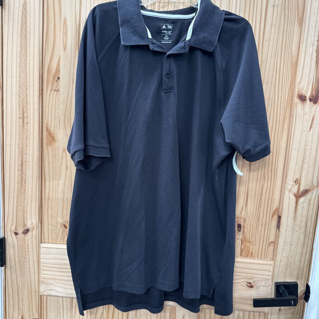 MENS ADIDAS BLK POLO SHIRT 3XL