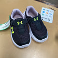 UNDER ARMOUR SHOES BLK/LIME GREEN 6K