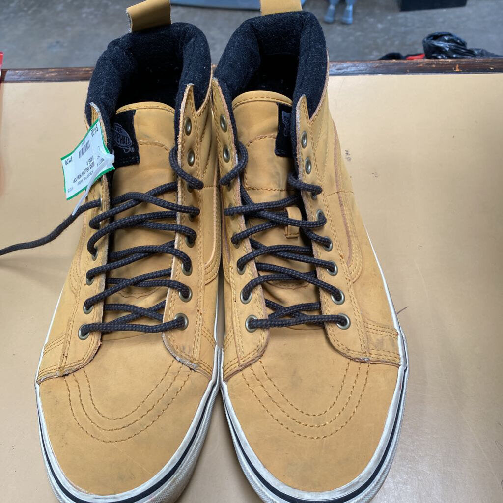MENS YELLOW HIGH TOP VANS 11