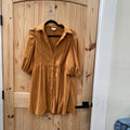 WOMENS BIBI RUST CORDUORY DRESS S