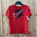 BOYS NIKE FIRED UP SHIRT RED/WHITE/BLK XL 13/15