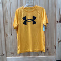 BOYS UNDER ARMOUR SHIRT GOLDEN YELLOW/BLK YLG 12